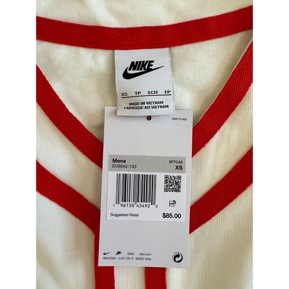 Nike Men Shirt Americana Top Sail/Habanero Red Champion DV9642-133 Size XS - Picture 3 of 12